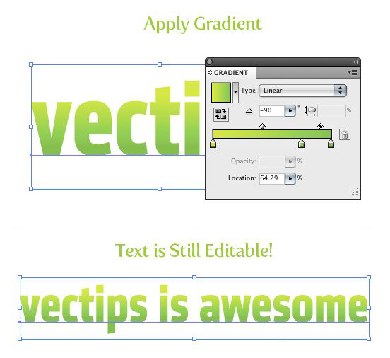 Illustrator为文本添加渐变特效