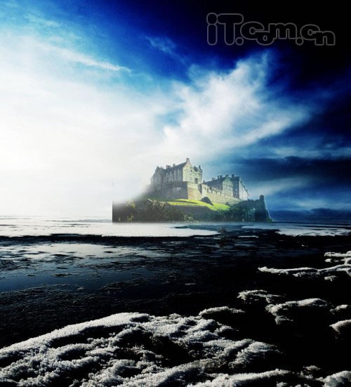Photoshop打造一座神秘的海上城堡