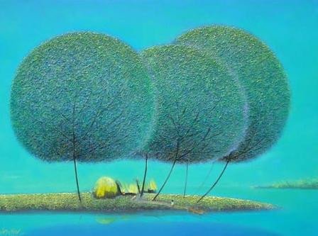 越南年轻艺术家Vu Cong Dien风景绘画作品