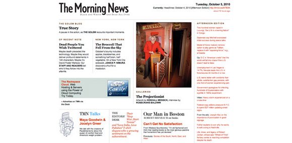 The morning news