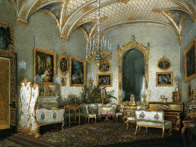 俄罗斯水彩画家Edward Petrovich Hau:宫殿绘画艺术(下)