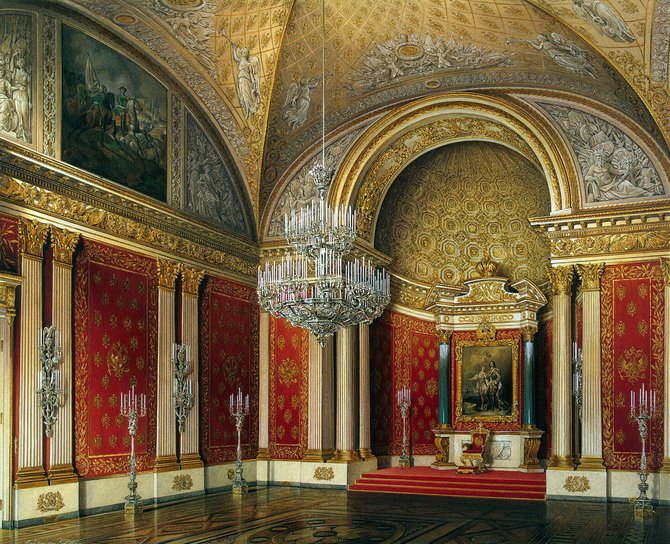 俄罗斯水彩画家Edward Petrovich Hau:宫殿绘画艺术(下)