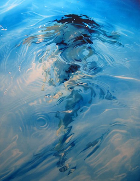 英国画家Sarah Harvey：逼真的水下游泳者绘画作品