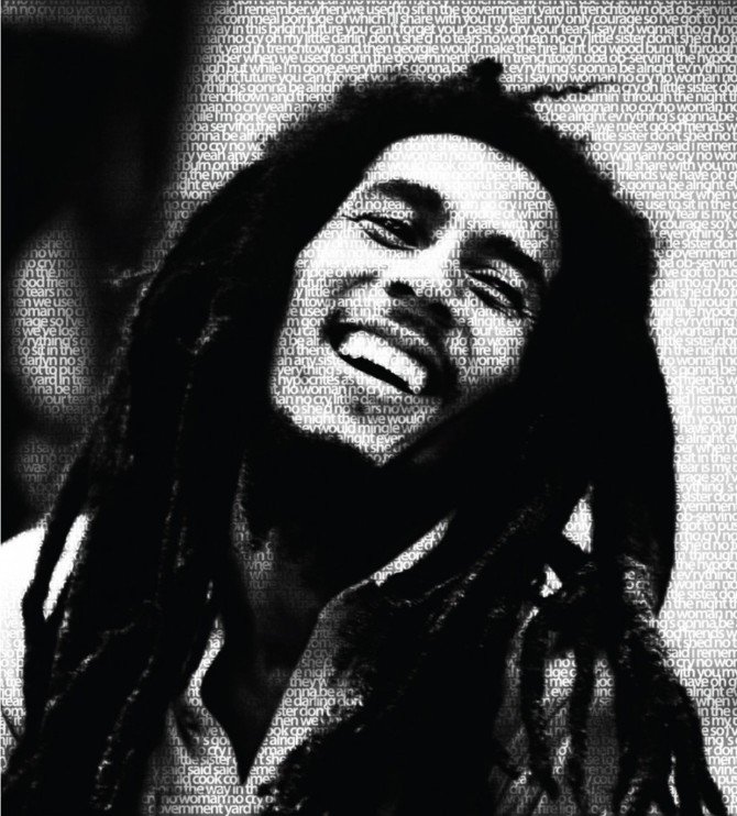明星插画: 牙买加雷鬼音乐大师Bob Marley