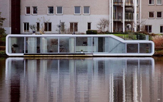 阿姆斯特丹Amstel河漂亮的船屋设计