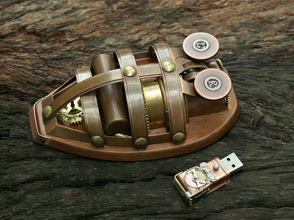 俄罗斯设计师Alex Neretin：蒸汽朋克(Steampunk)风格无线鼠标