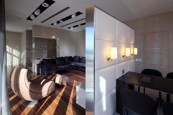 Luxury Penthouse In Moscow 3 Luxurious Russian Penthouse Apartment Balancing Light and Dark Accents