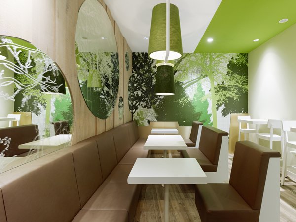 绿色清新的维也纳森林：Wienerwald餐厅设计
