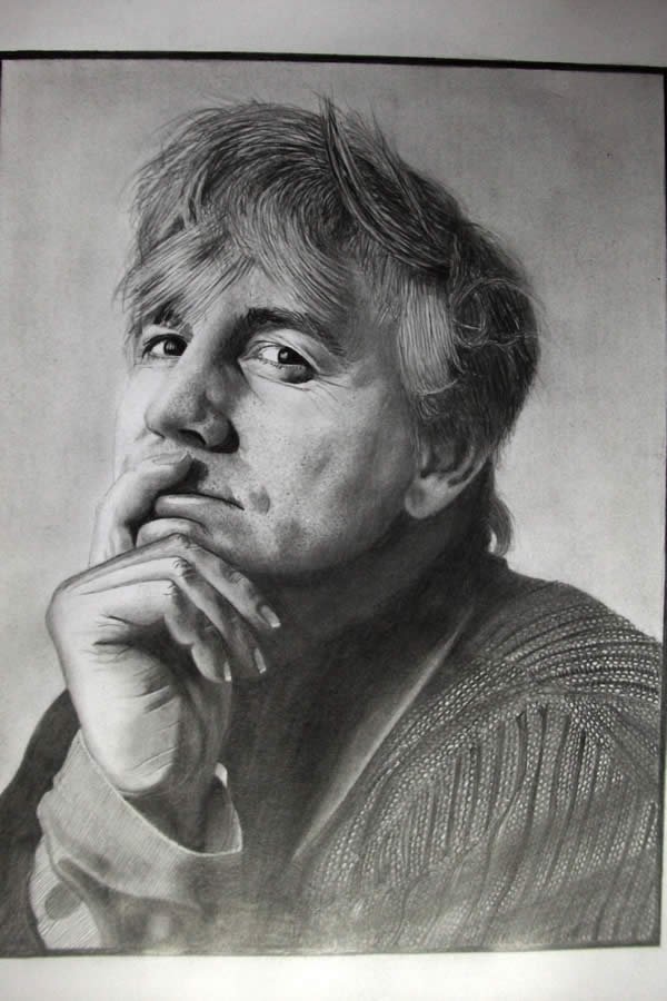 加拿大Denis Poirier 漂亮的铅笔肖像画作品