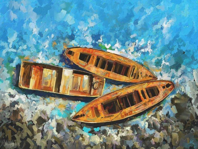 巴基斯坦艺术家waheed nasir绘画作品(三)