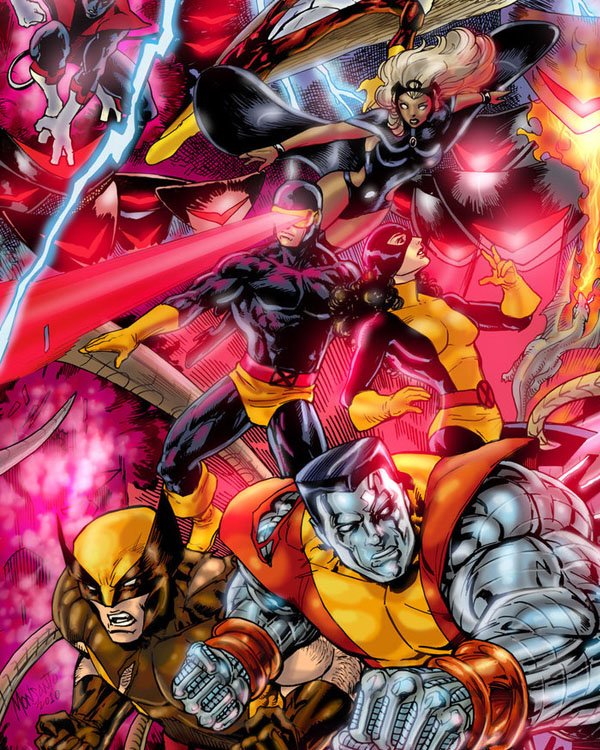 漫画英雄人物插画：X战警(X-Men)