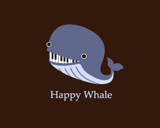 标志设计元素运用实例：鲸鱼
