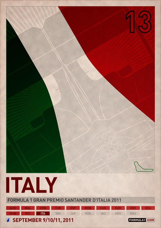2011 F1赛季19站宣传海报设计