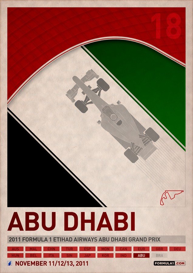 2011 F1赛季19站宣传海报设计