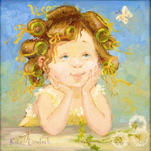 可爱的儿童：Kate Dudnik绘画作品