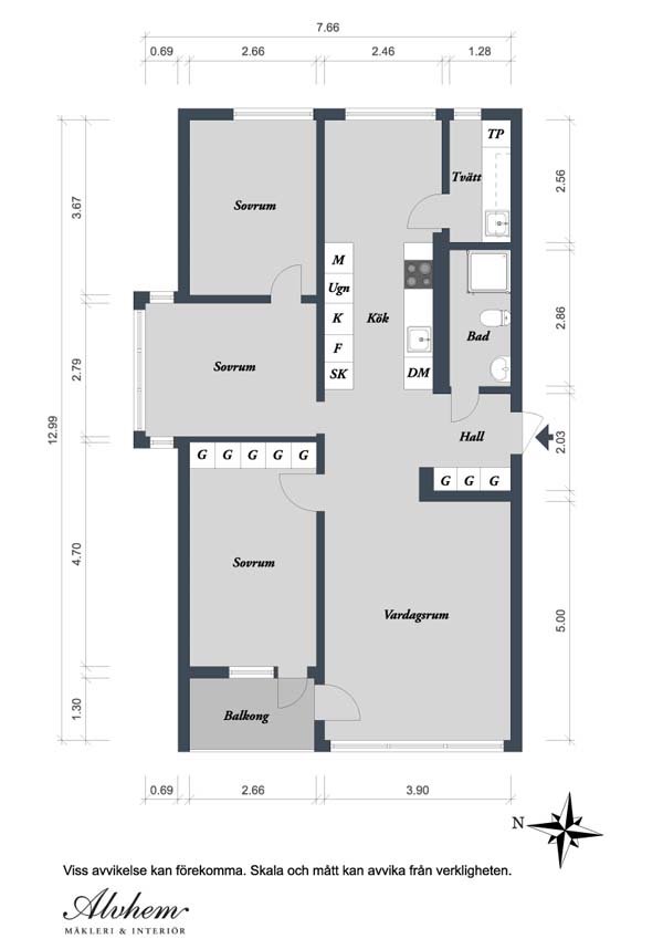 温馨简约：哥德堡一套85平米公寓设计