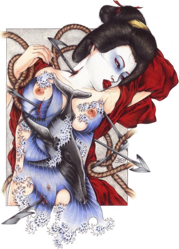 Zoe Lacchei画笔下的精致日本艺妓