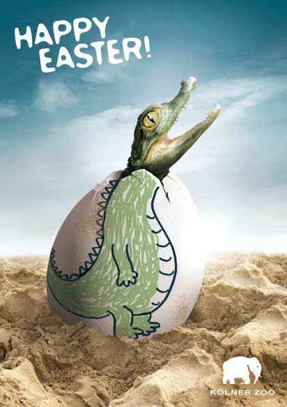 Kolner动物园广告：复活节彩蛋