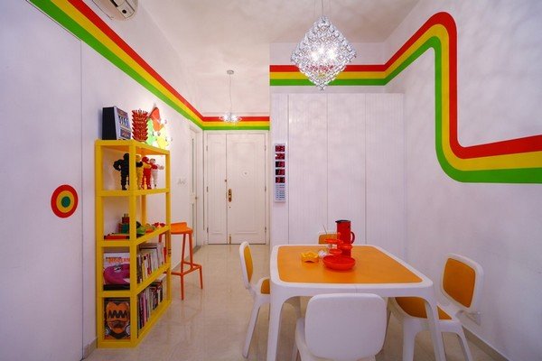 彩虹之家: 香港77平米公寓设计