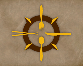标志设计元素运用实例：汤匙和刀叉