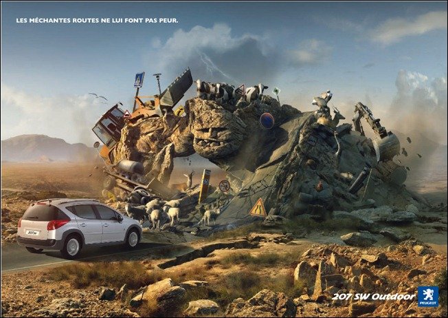 超Cool创意的汽车广告