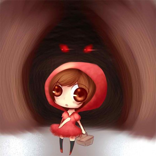 童话故事：小红帽插画作品