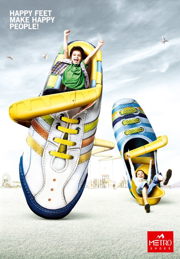 超强创意的鞋广告设计