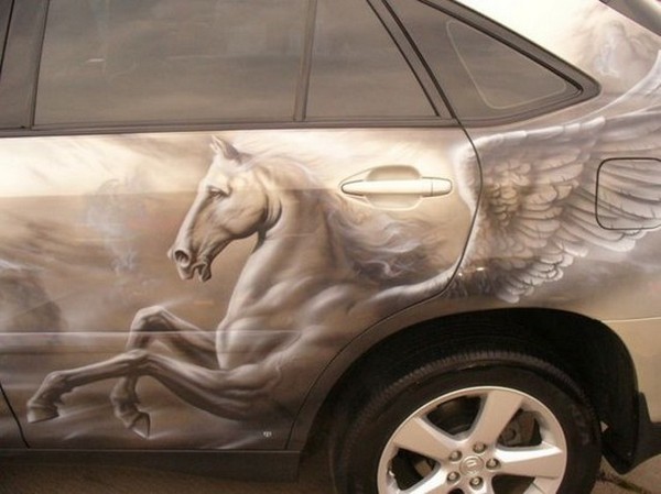 创意汽车彩绘艺术作品