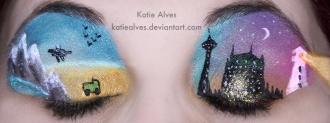 眼妆描绘的迪斯尼童话世界：Katie Alves眼妆彩绘作品