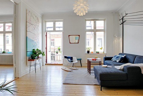 别致的生活空间和设计元素：64平米公寓设计