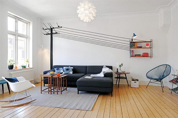 别致的生活空间和设计元素：64平米公寓设计