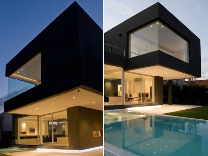 阿根廷黑色现代别墅设计