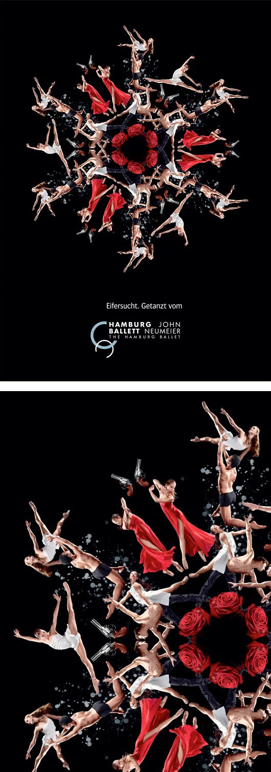 动感的汉堡芭蕾舞团广告