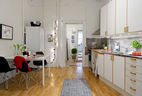 北欧简洁白色小公寓设计