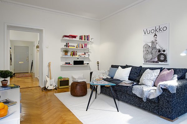 瑞典简洁风格的两居室公寓设计