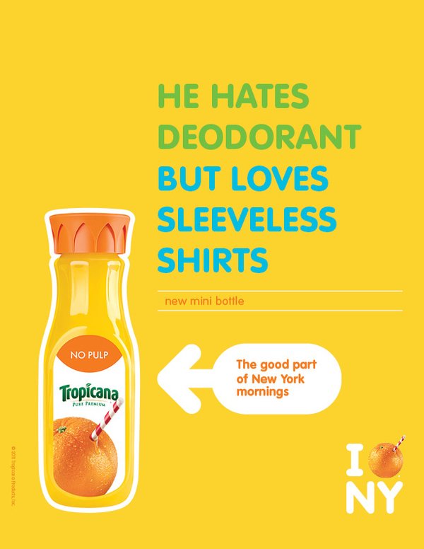 Tropicana果汁地铁广告欣赏