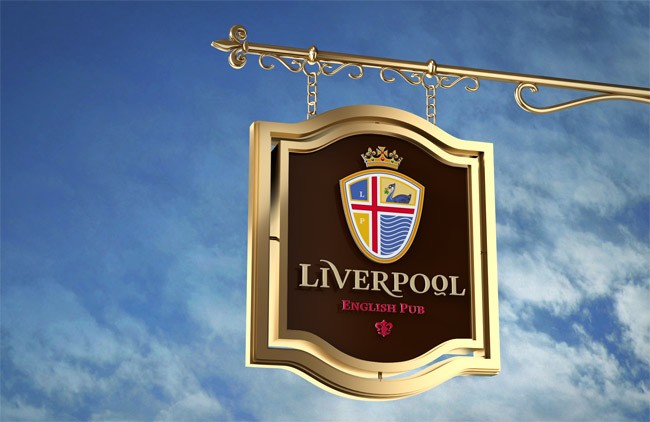 品牌设计欣赏：Liverpool英式酒吧