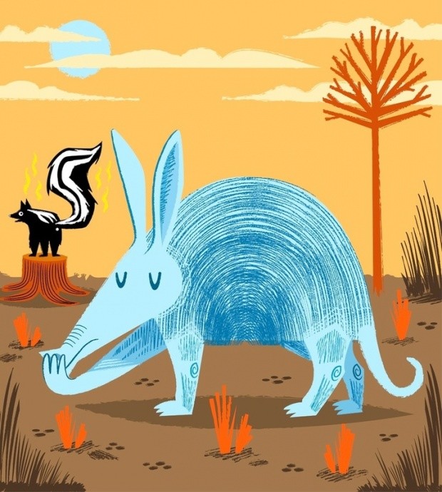 Oliver Lake可爱的动物插画