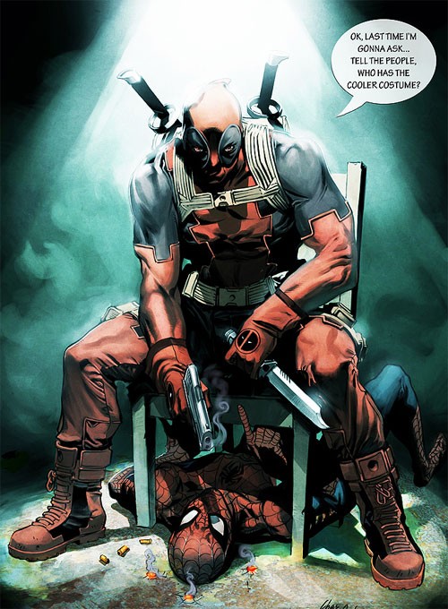Marvel漫画人物: 死侍（Deadpool）插画欣赏
