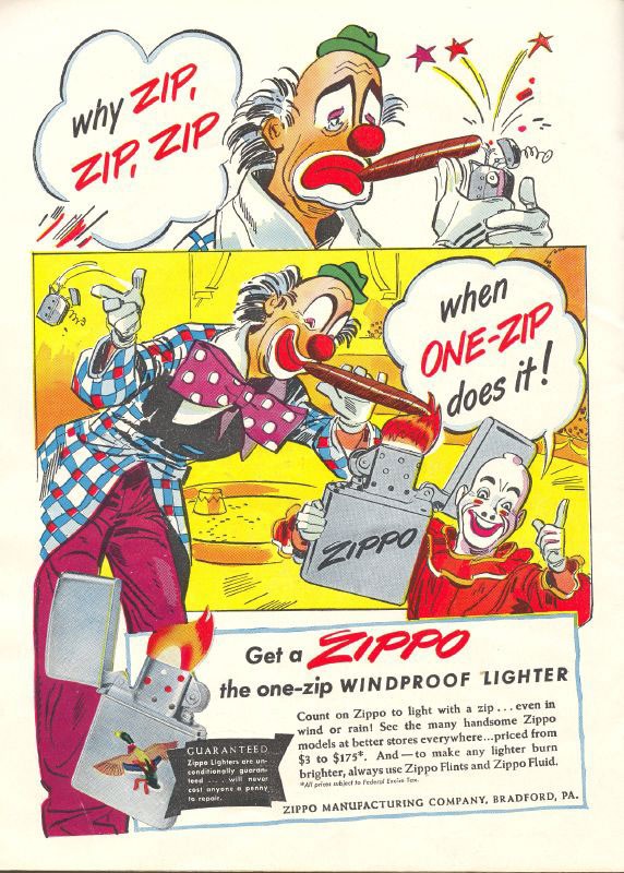 Zippo打火机老式广告欣赏