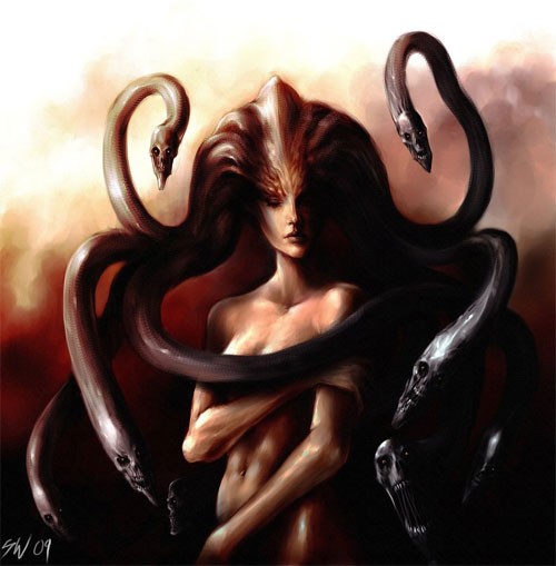 希腊神话人物插画：魔女美杜沙（Medusa）