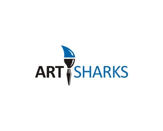 标志设计元素运用实例：鲨鱼(二)