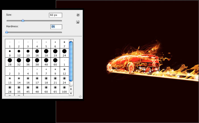 Photoshop打造超酷的火焰汽车