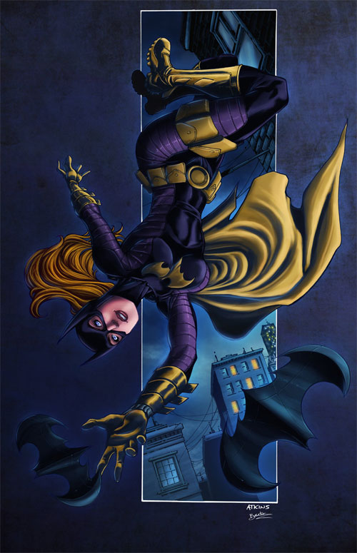 动漫英雄人物：蝙蝠女(Batgirl)插画欣赏
