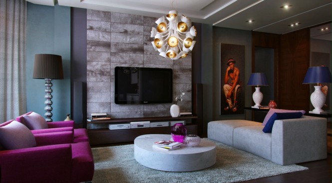 现代时尚的超酷客厅设计