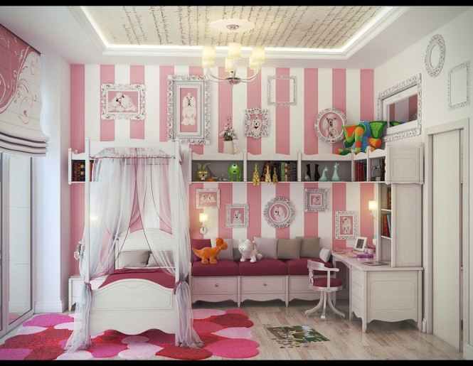 可爱的女孩房间设计