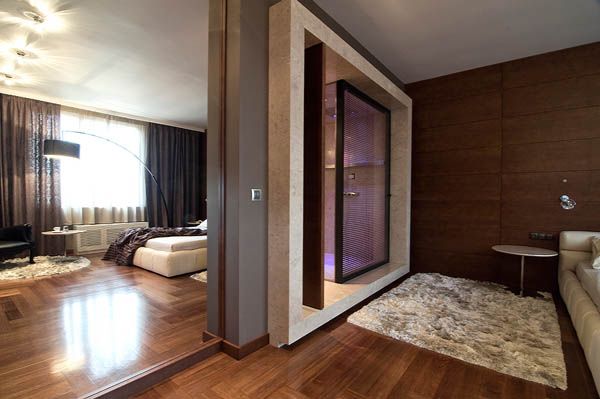 柔和的色调和造型典雅的内饰：保加利亚180平米公寓
