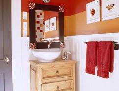 橙色系浴室裝修設計欣賞