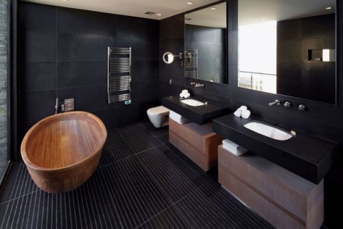 黑色系浴室设计欣赏