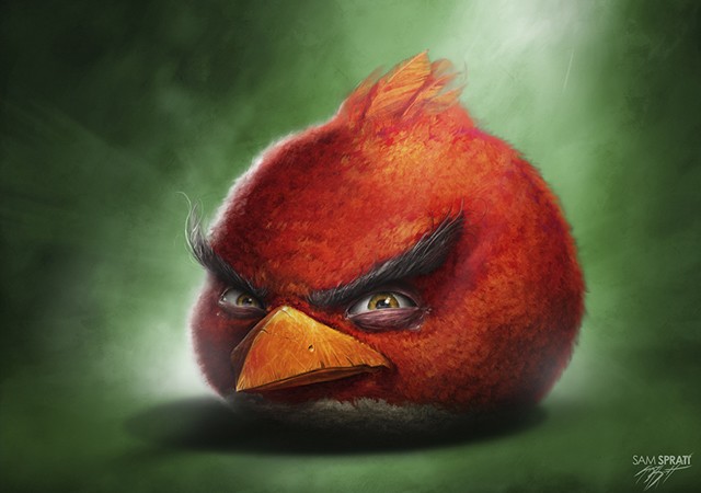 Sam Spratt插画作品：愤怒的小鸟